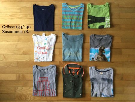 9 t-Shirts für 18.-