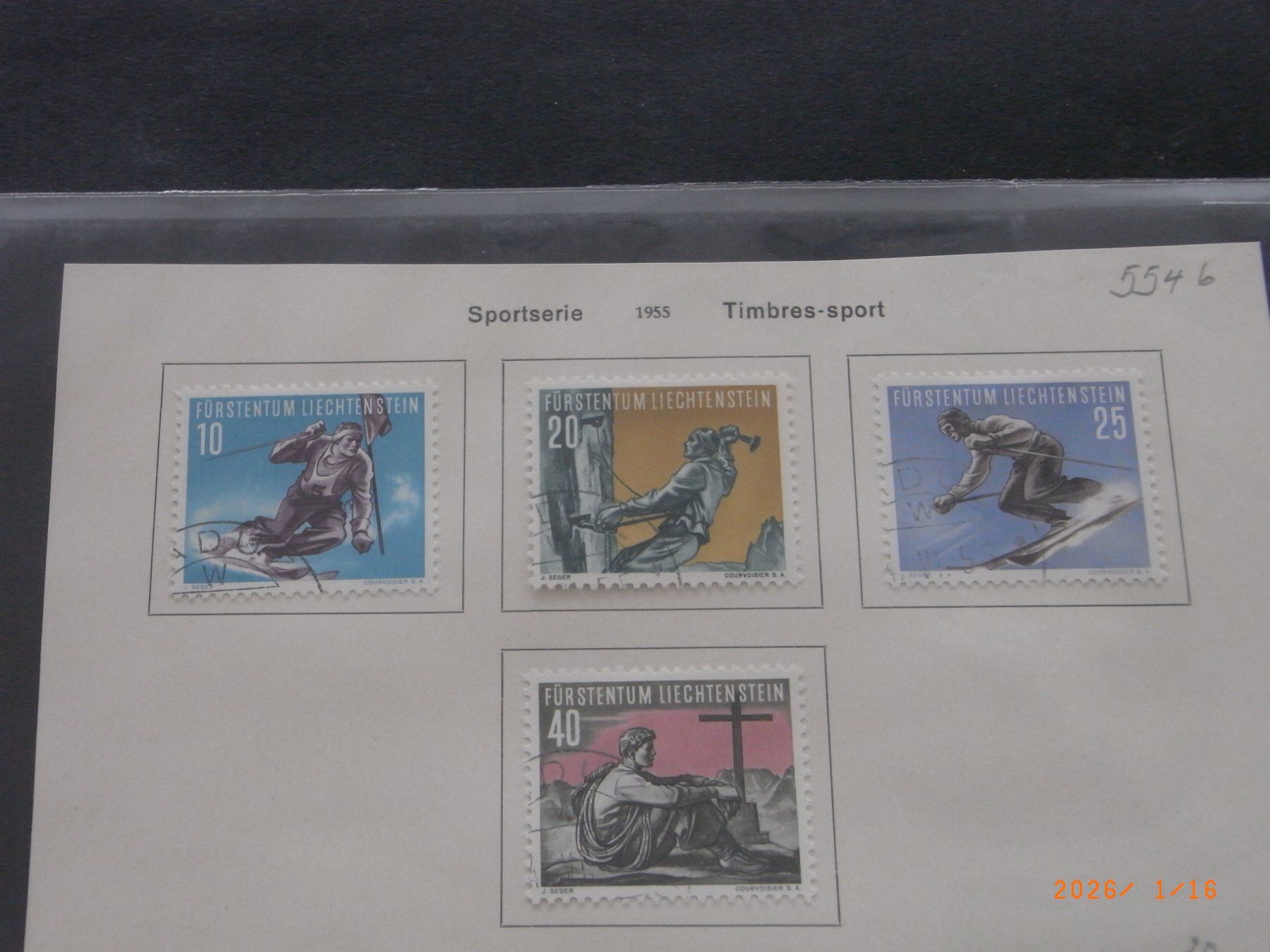 Tutti i francobolli: Fl 1955 278-281 g. Satz – Usato da Ittigen venduto da shetland