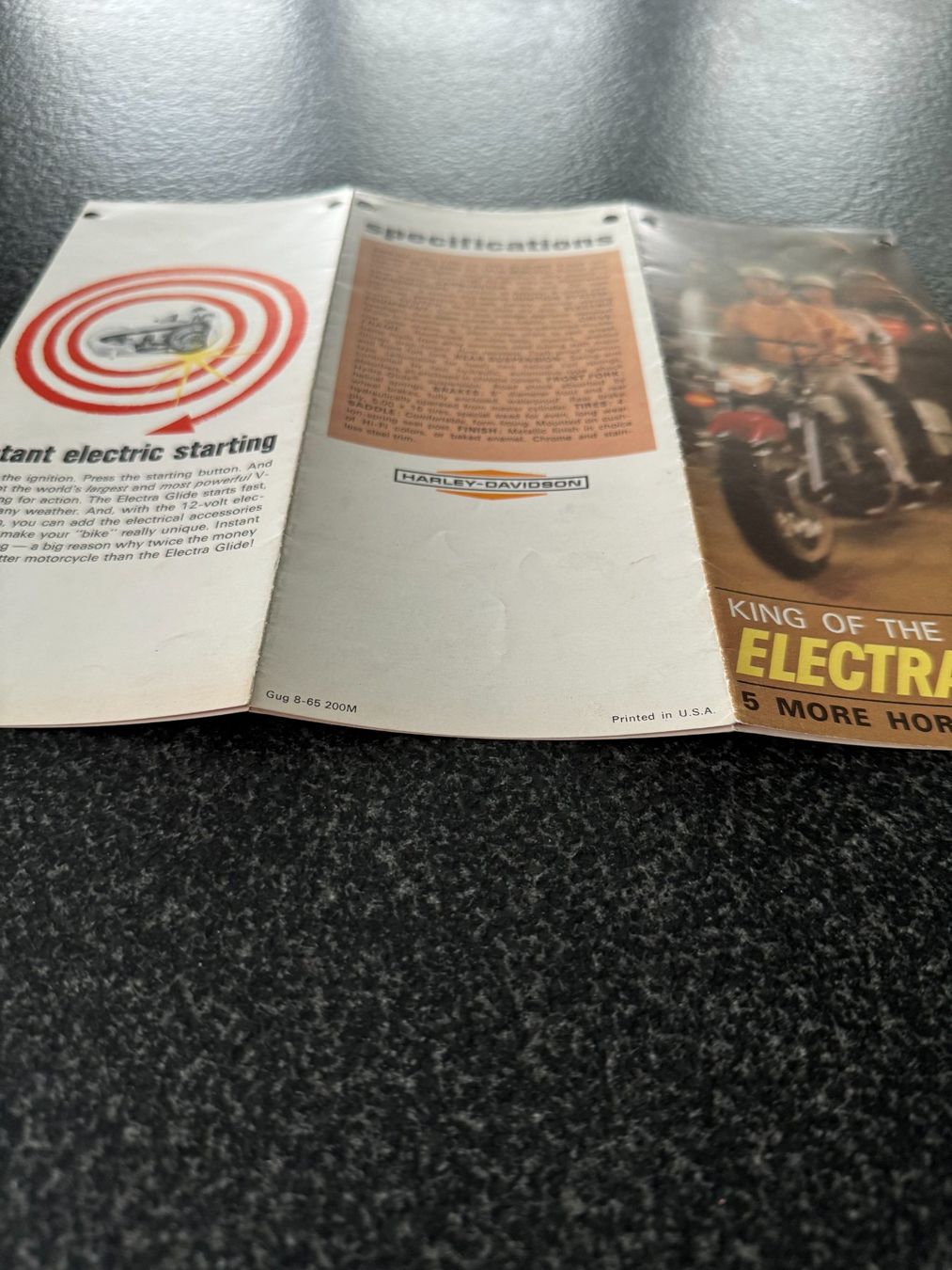 Documenti: Harley Prospekt, Katalog, Flyer Electra Glide FLH 1966 – Usato da Niederhasli venduto da Berno 3