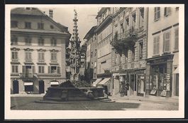 AK Luzern, Brunnen am Weinmarkt, 1928