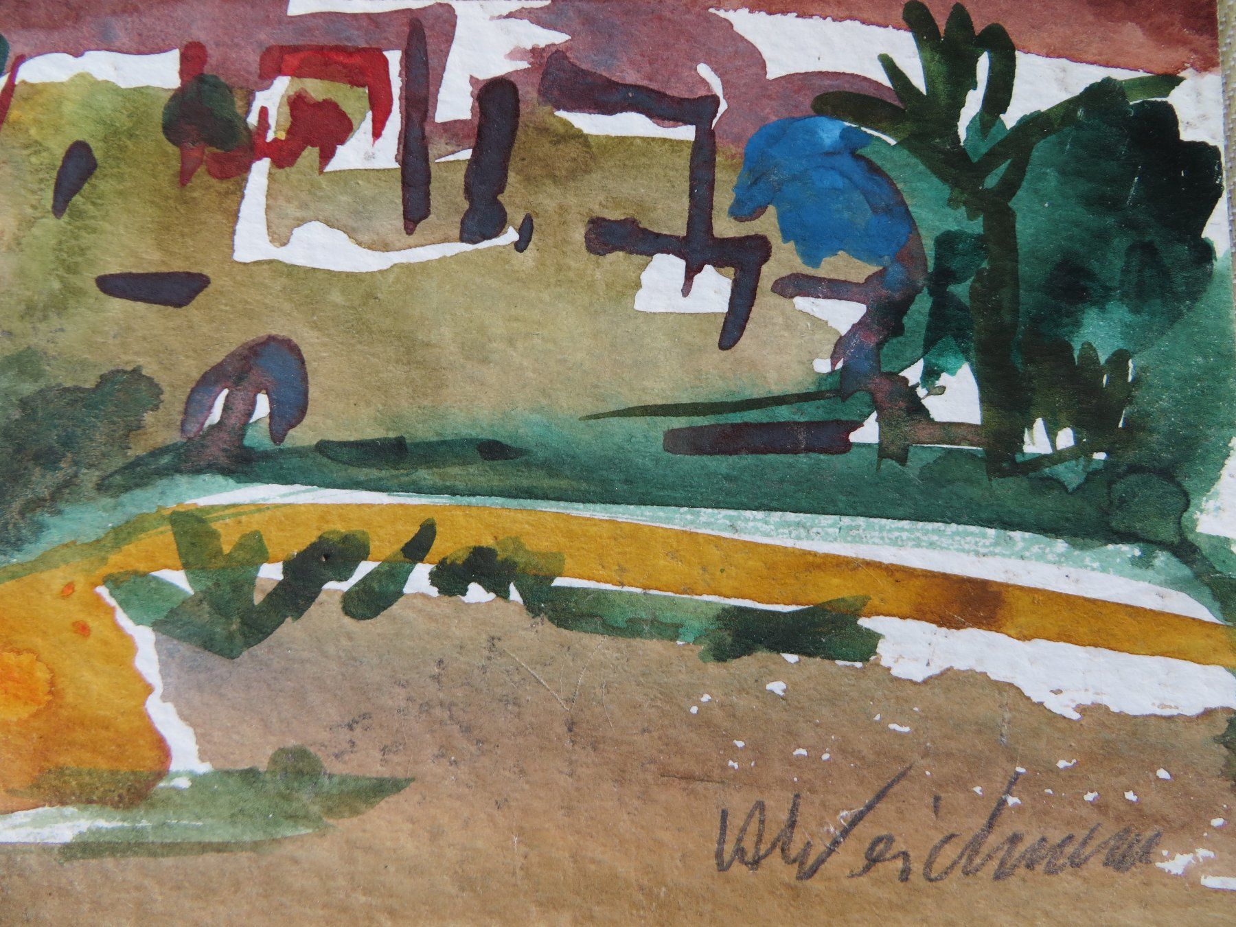 Gemälde: Hans Weidmann Aquarell  1918-1997 – Gebraucht aus Bad Ragaz von FutureZ 4