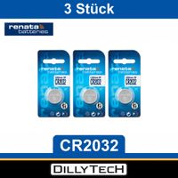 Renata CR2032 Lithium Knopfzellenbatterie - 3 Stk.