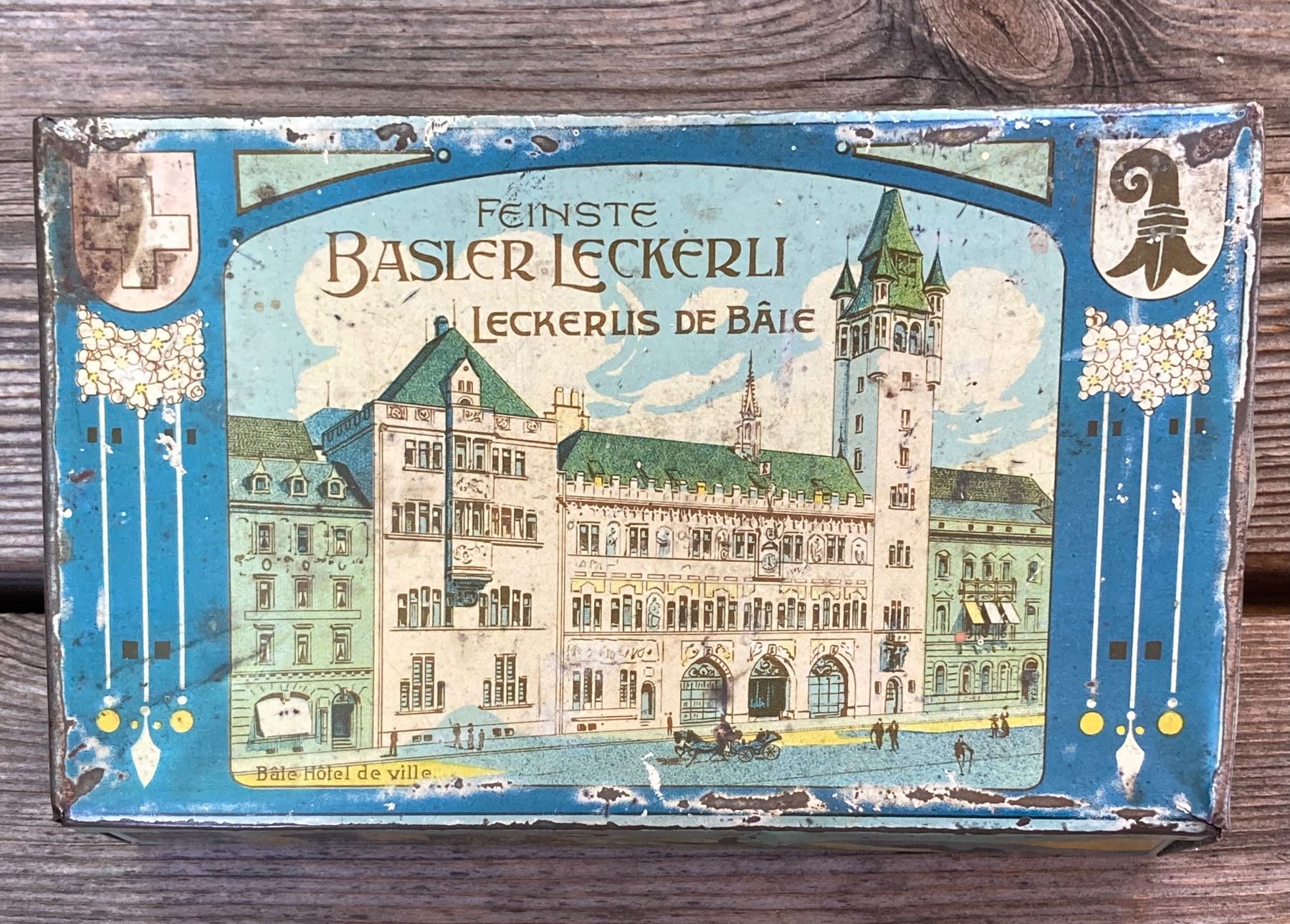 Dosen: antike Blechbüchse FEINSTE BASLER LECKERLI – Gebraucht aus Lüchingen von Eeizo 4