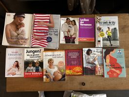 Umfangreiches Schwangerschafts- und Baby-Buch-Paket, Top!