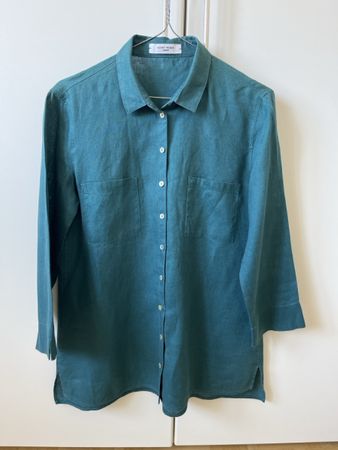 Damen Hemd Gerry Weber petrol Grösse 38 Leinen Mix