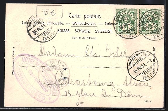 Cartoline postali: Ringgenberg, Hotel u. Pension Bellevue – Usato da Berlin venduto da bartko-reher 1
