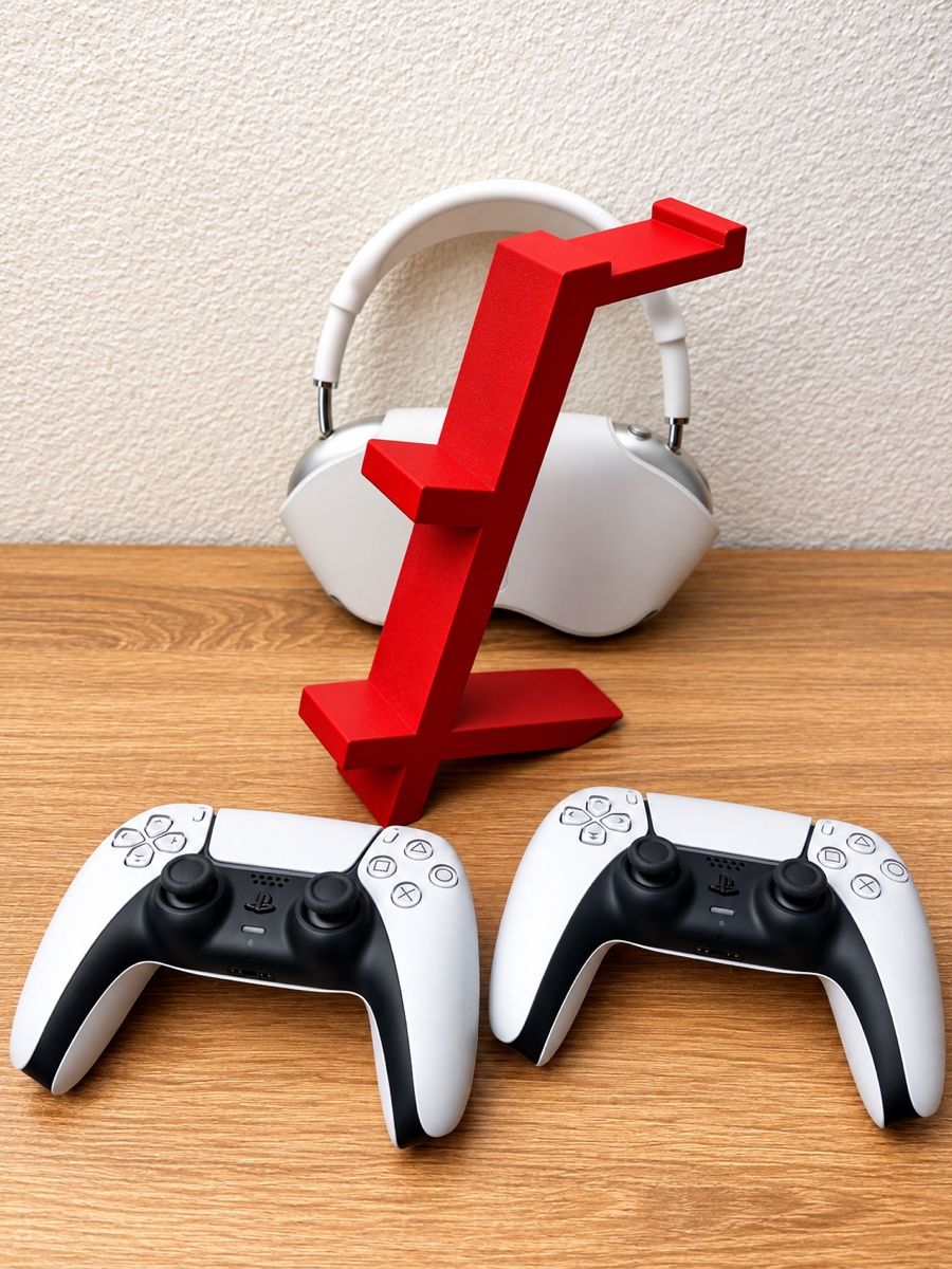 Altro in Decorazioni & Accessori: Controller- & Headset-Ständer für 2 Controller | 3D-Druck – Nuovo e nell'imballaggio originale da Glarus venduto da 3DCHARM