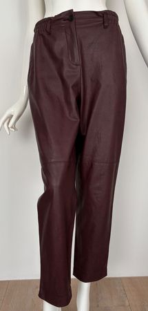 Luisa Cerano Hose Kunstleder Bordeaux – EU 36 – Relaxed Fit