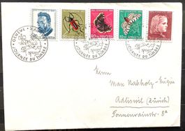 1953 Tag der Briefmarken Genève mit Pro Juventute Satz