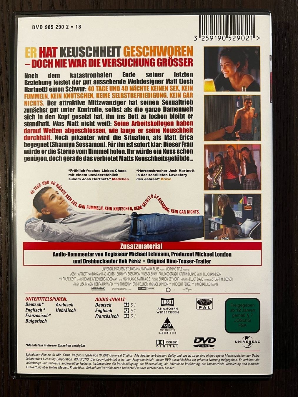 Tutti i DVDs: 40 Tage und 40 Nächte – Usato da Zürich venduto da FilmFreunde 1