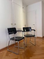 2 elegante Design-Armlehnstühle, Bauhaus-Stil 