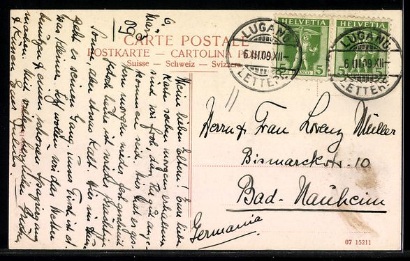 Cartoline postali: AK Lugano, Paradiso – Usato da Berlin venduto da bartko-reher 1