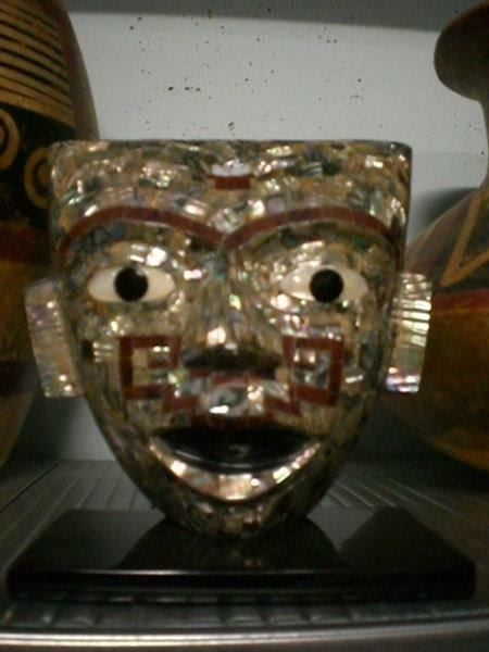 Mexikanische Mosaik Maske Obsidian Stone Mexico Dekoration 4