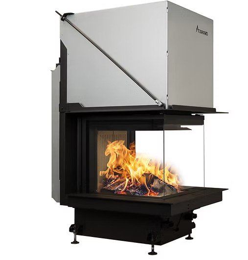 Stufe caminetto: Insert Foyer à bois Crystal  vitre relevable 3D Max A.Camine – Nuovo e nell'imballaggio originale da Lausanne venduto da UniDecoCasa 2
