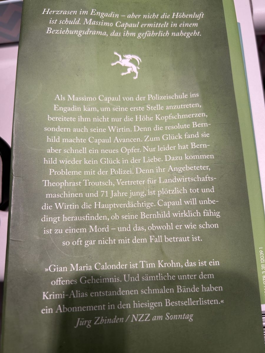 Libri: Engadiner Herzrasen, Krimi – Usato da Ried b. Kerzers venduto da petrar22 1