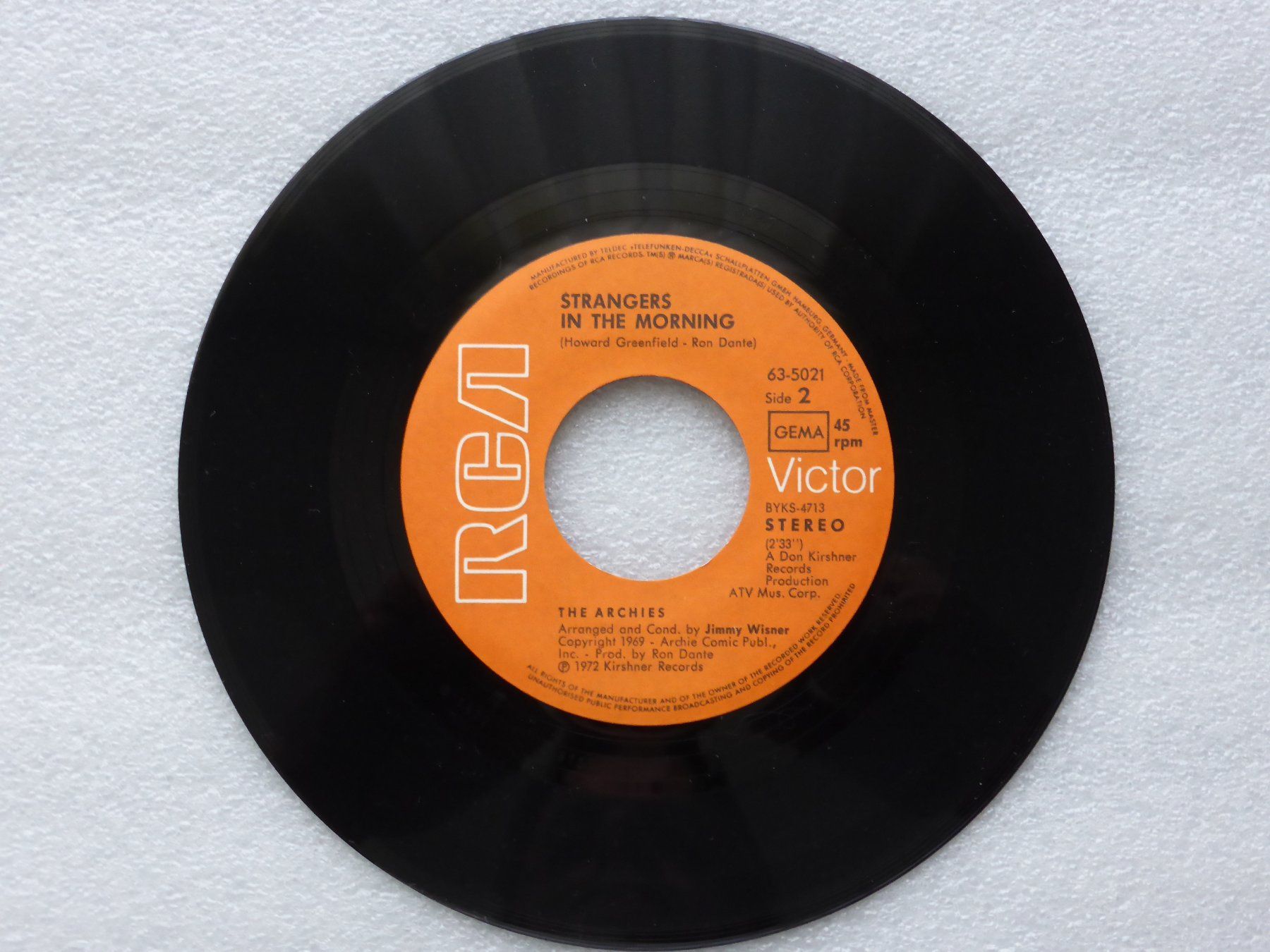 Schallplatten: Vinyl Single   THE ARCHIES – Gebraucht aus Küssnacht am Rigi von Mondkinder 2