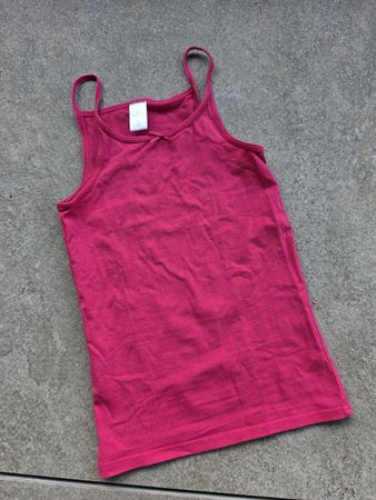Unterhemd Gr. 116 Trägershirt pink Baumwolle