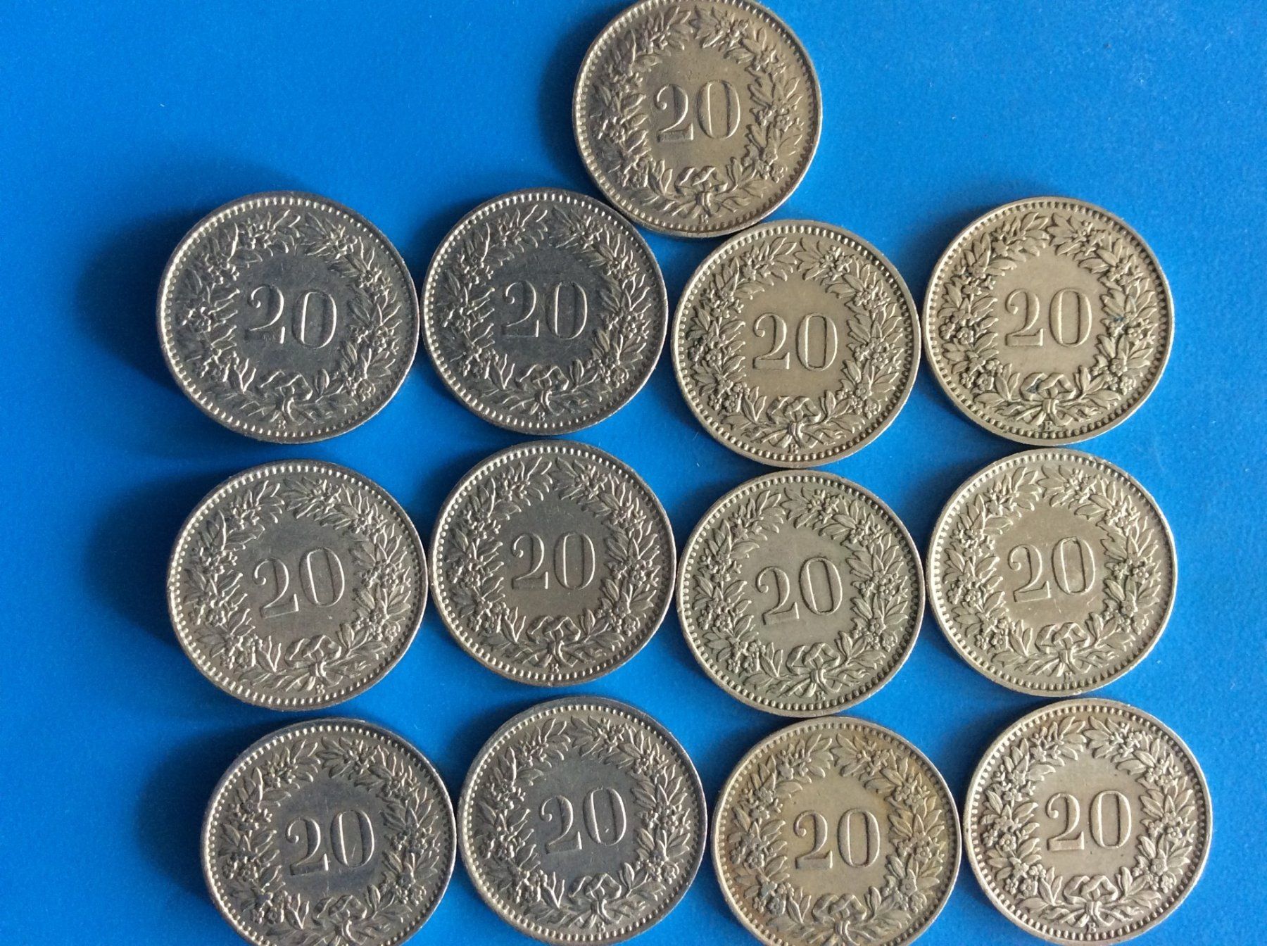 Tutti le monete: 13 X 20 centimes de 1947 à 1969 – Usato da Genève venduto da pie_fh2d 1