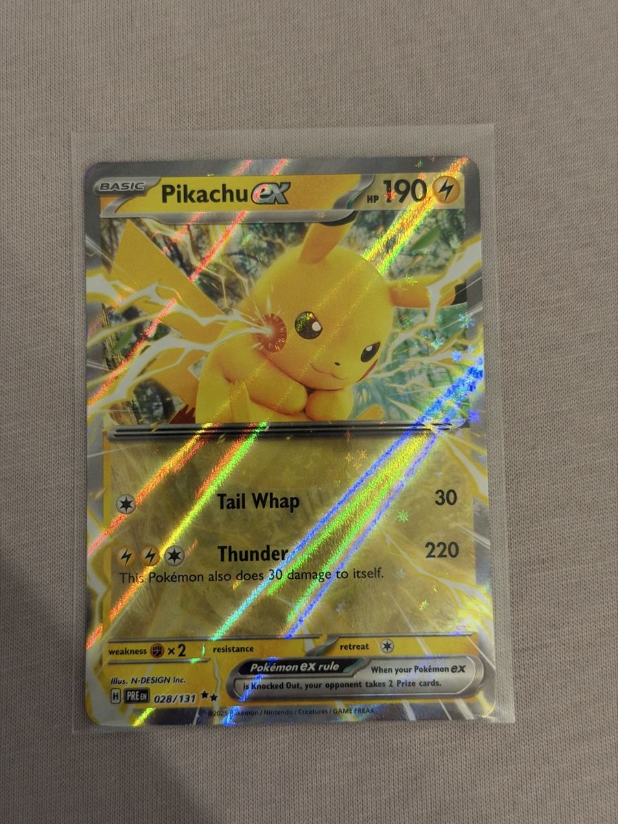 Pokémon Sammelbilder & Trading cards: Pokémon Pikachu ex 028/131 Prismatic Evolutions – Neu (gemäss Beschreibung) aus St. Gallen von Xbylucas