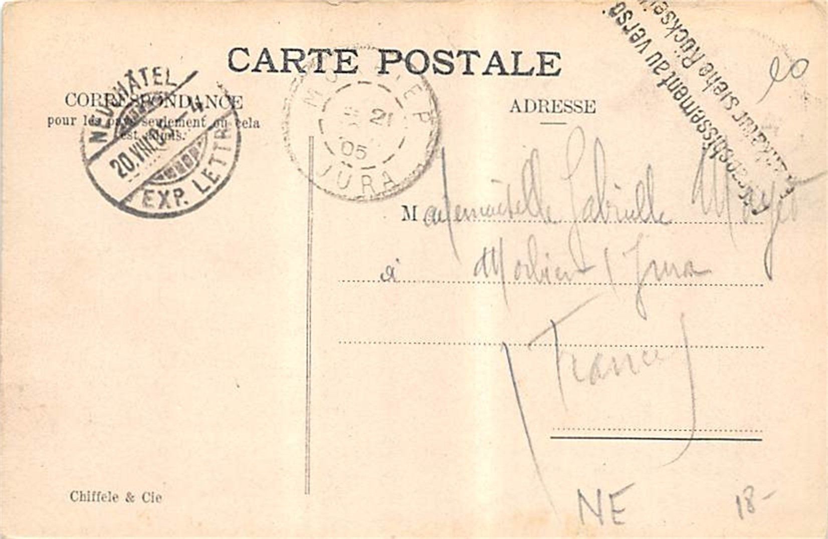Cartoline postali: Neuchâtel, Vue générale – Usato da Ottikon b.Kemptth. venduto da Neptun1974 1