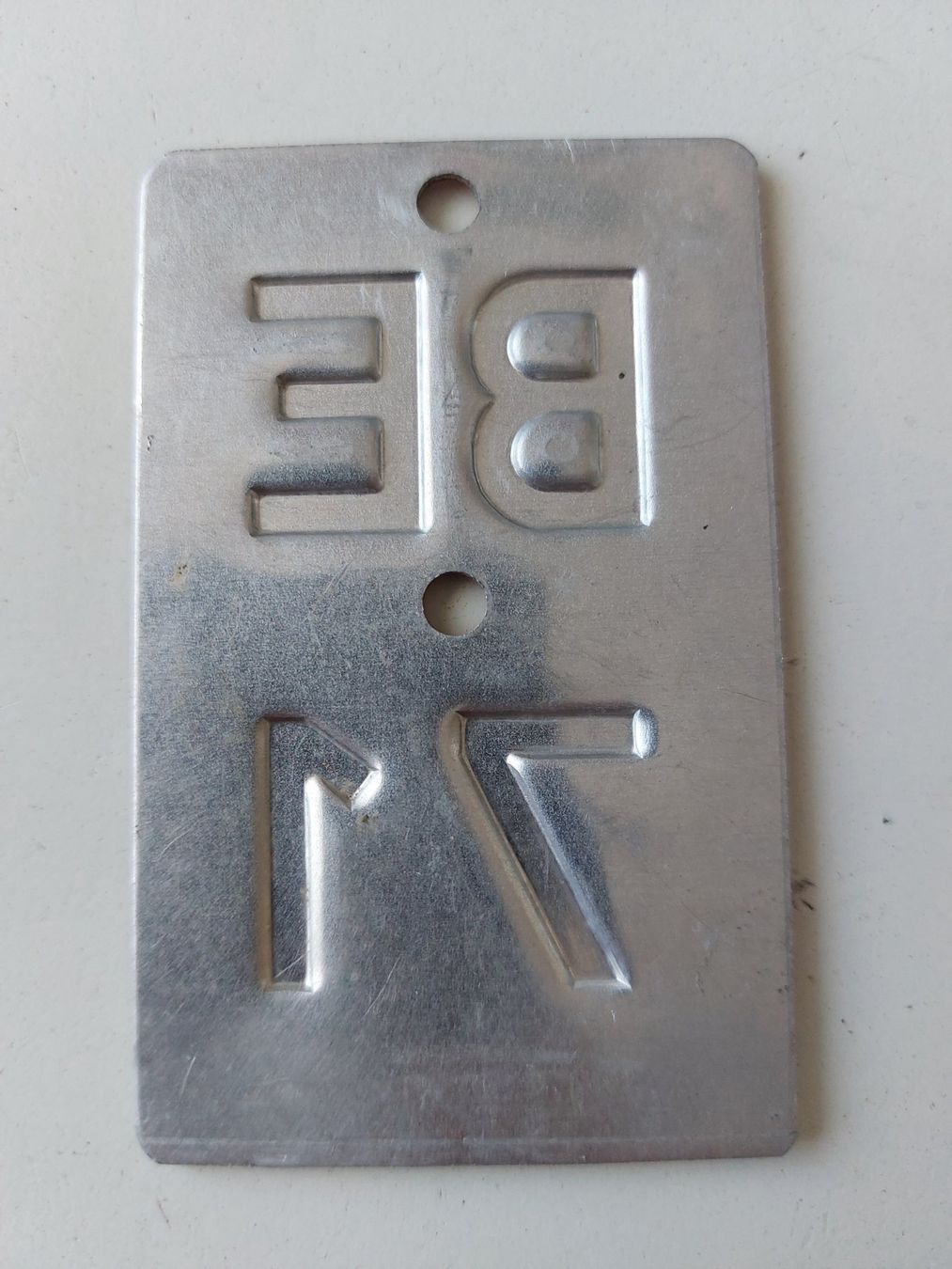 Sachs Insegne: Velonummer BE 71 plaque Velo – Usato da Schenkon venduto da Uhu007 1