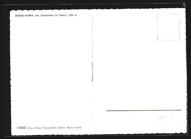 Cartoline postali: AK Bosco-Gurin, Panorama mit Kirche – Usato da Berlin venduto da bartko-reher 1