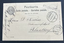 Postkarte Einzeiler Frasnacht 1898