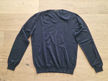 PRADA Pullover V-Ausschnitt dunkelblau Grösse 50