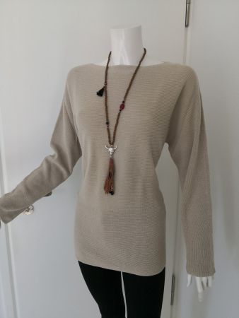 🤩LEINEN STRICK-PULLOVER BEIGE