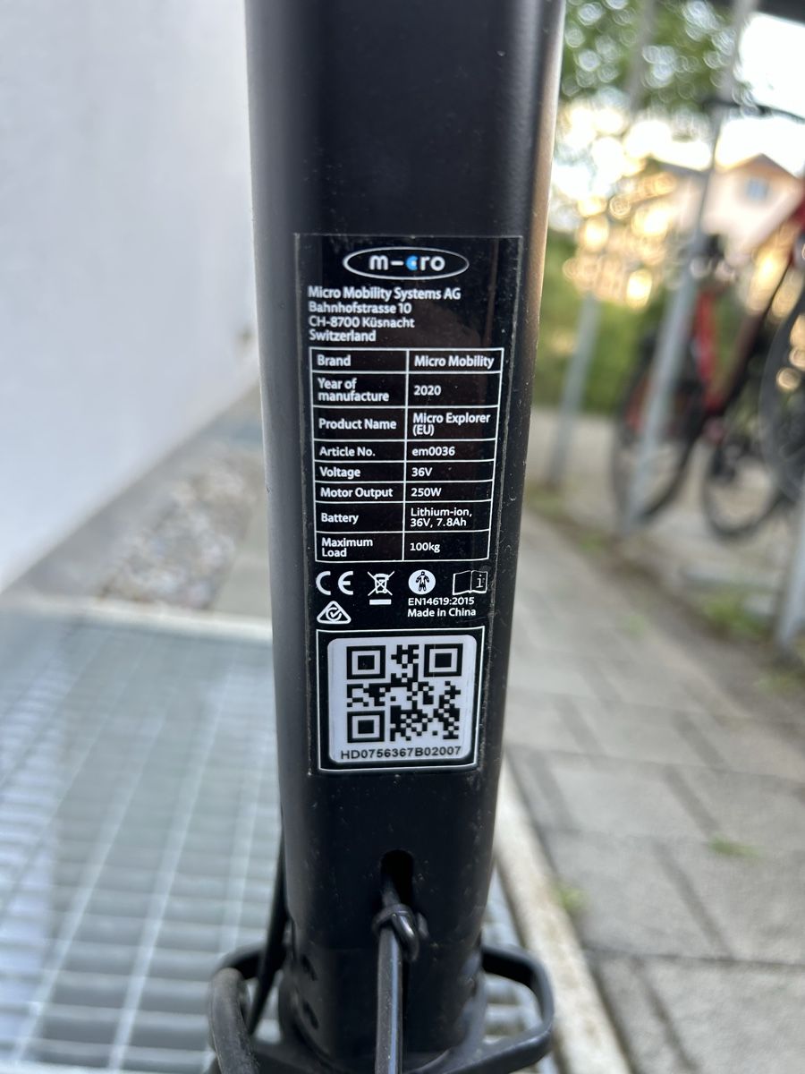 Scooters: Micro Explorer E-Scooter – D'occasion à Wettingen par joe_6ylf 3