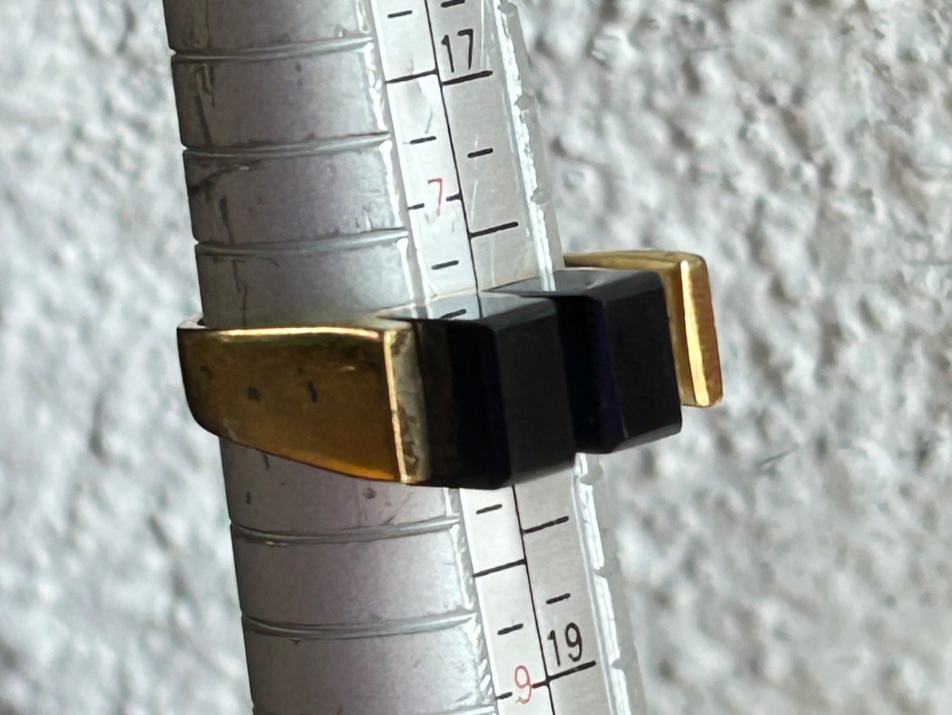 Anelli: Vintage Ring mit Onyx Steinen (Grösse 56) – Usato da Dittingen venduto da Bellevista 8