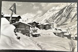 Eisten im Lötschental Winterkarte 