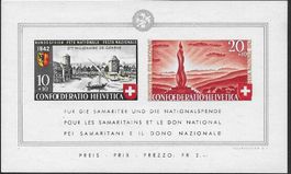 1942 Bundesfeier-Block II ** B19 top Erhaltung selten ab 1.-
