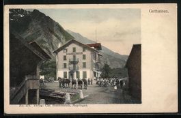 Guttannen, Strassenpartie mit Hotel Hasl