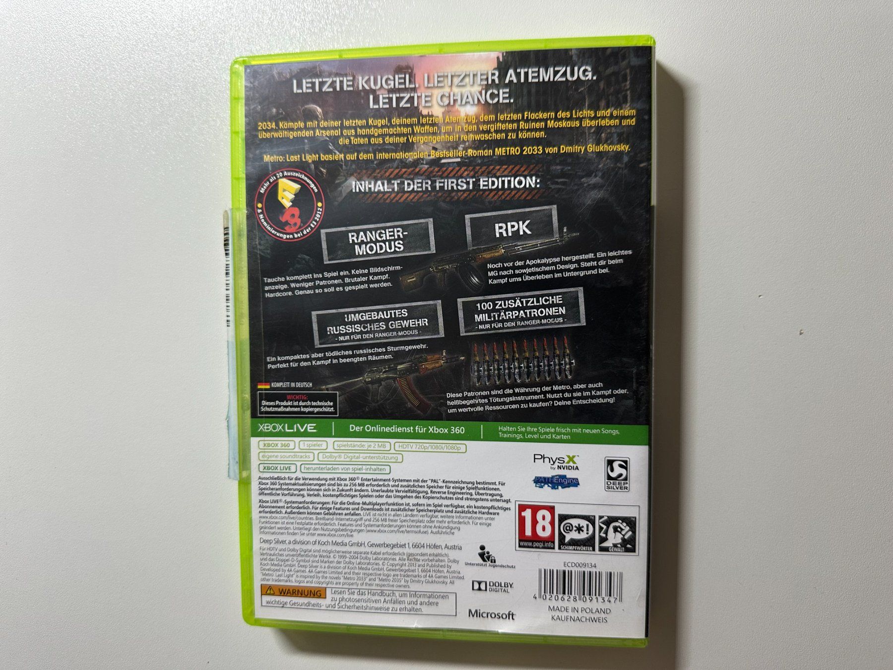 Microsoft Giochi: Metro: Last Light, Xbox 360 – Usato da Couvet venduto da Aura_aura 2