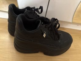 2x Schuhe Damen Schwarz Grösse 39 Plateau Sneaker
