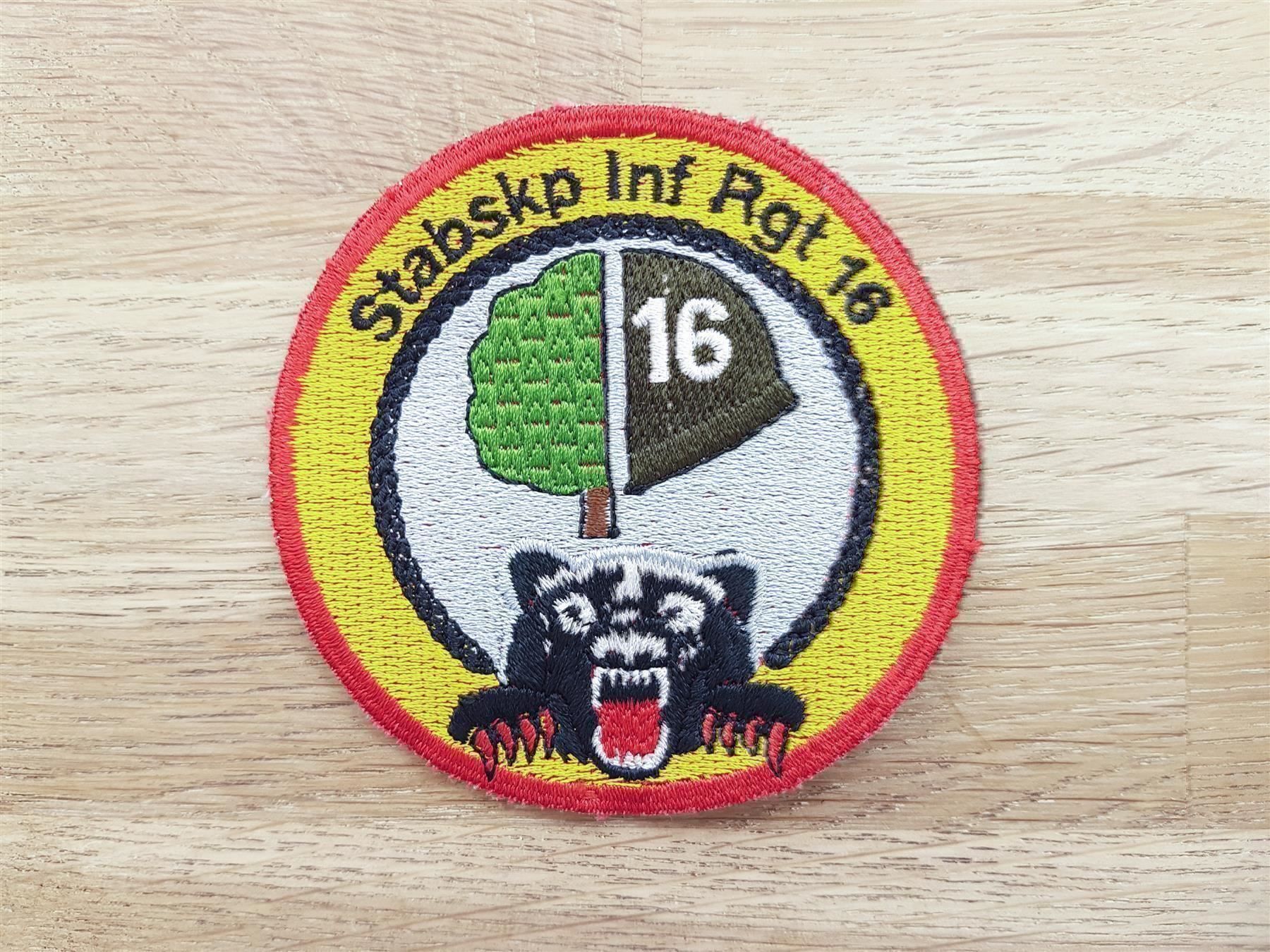 Placchette & Badge: Badge Stabskp Inf Rgt 16 – Usato da Erlinsbach venduto da S700