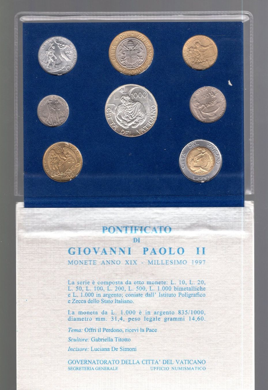 Alle Münzen: Vatican coins set 1997-98 TOP UNC – Neu und originalverpackt aus Leibstadt von baroc333 2