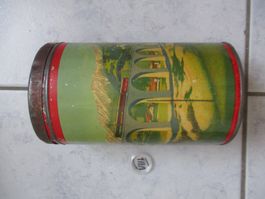 Blechdose antik, Kandersteg und Frutigen Tellenburg