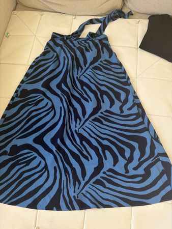 Jupe grossesse Only Maternity bleu motif zèbre XS