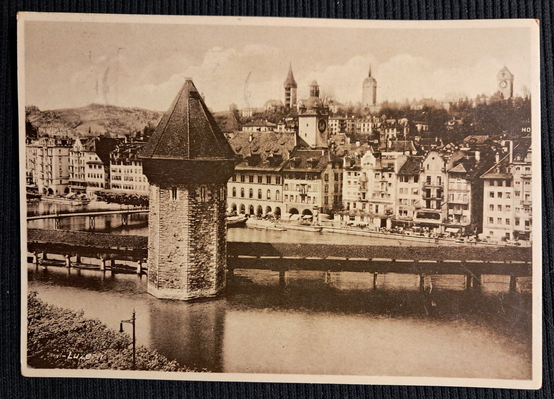 Ansichtskarten: LUZERN KAPELLBRüCKE – Gebraucht aus Ponto Valentino von giorgia06