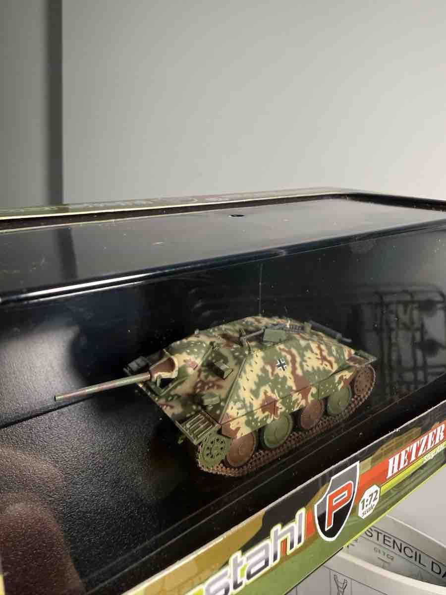 Kit di modellismo & Modellini statici: Modellpanzer Hetzer 1:72 neuwertig – Nuovo e nell'imballaggio originale da Langwiesen venduto da mau_8xtc