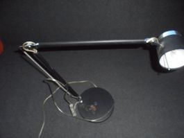 Schwarze Halogen Schreibtischlampe, flexibel, 40 Watt