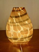 Vintage Amber Swirl Glass Table Lamp 