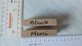 Motivstempel "Dear" und "Merci" Set neu und originalverpackt
