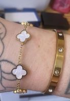 18K Vergoldet Vierblättrige Schmuck Set