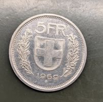 5 Fr. Münze CH 1969 Silber