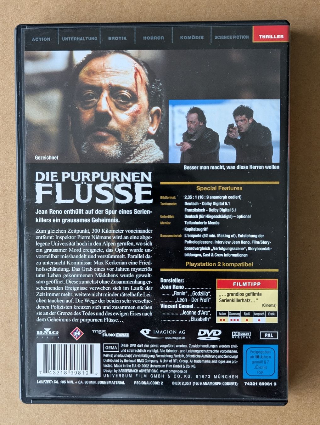 Tutti i DVDs: Die Purpurnen Flüsse – Usato da Aarau venduto da usmichi 1