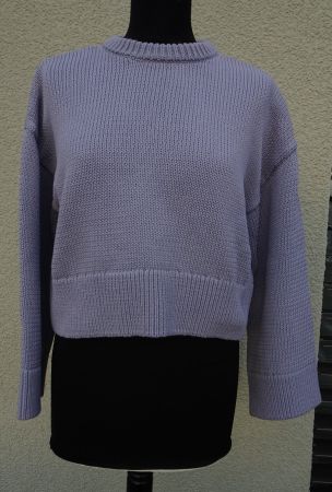 Esprit Strickpullover blau dick kurz weite ärmel Gr S