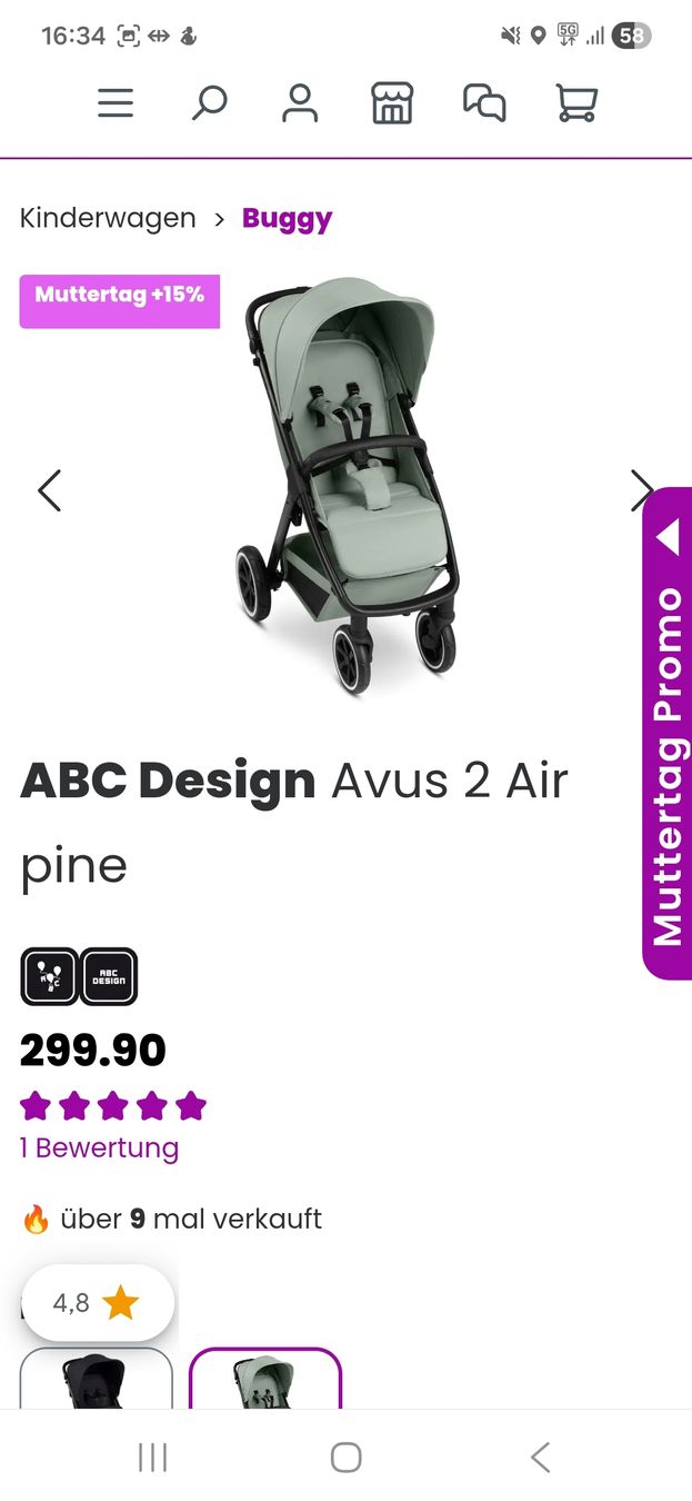 ABC Design Accessori per carrozzine: Buggy Abc design avus 2 air – Nuovo (secondo la descrizione) da Volketswil venduto da c_k-m